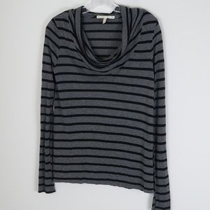 Joie Soft Striped Long Sleeve Cowl Neck Top XS